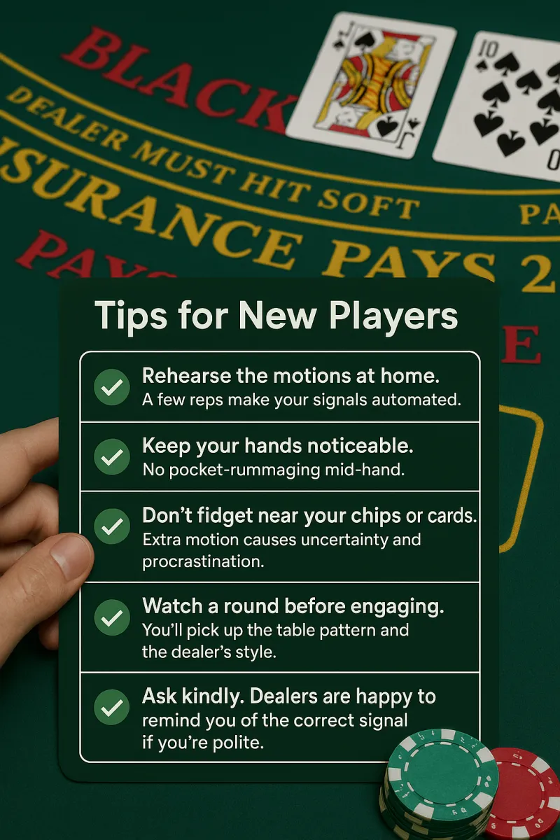 Tips for new players in blackjack