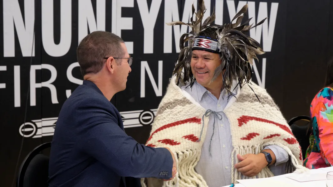 CEOs shaking after deal went through