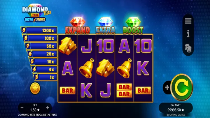 Diamond Hits Trio: Instastrike – Booming Games’ Hot Release